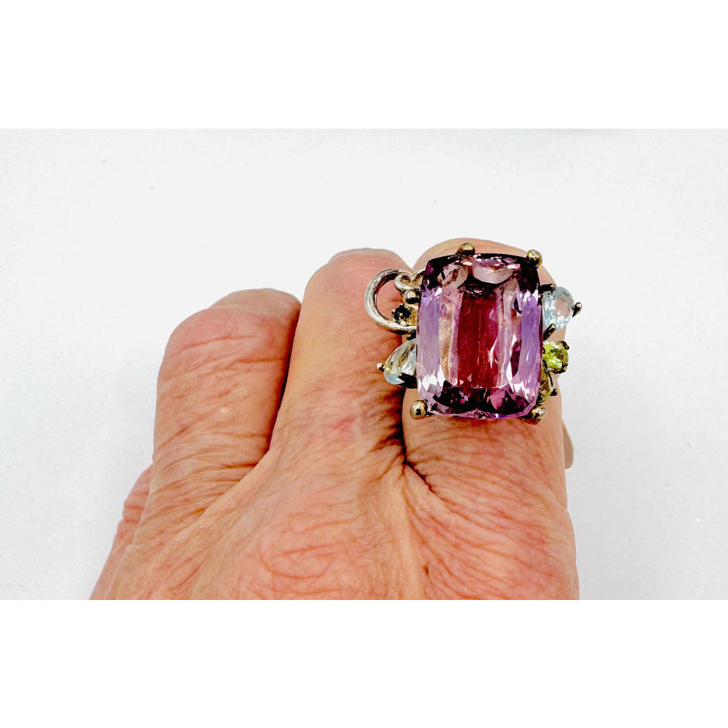 Large Amethyst Statement Ring -